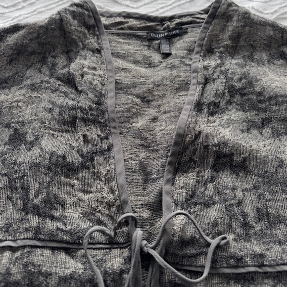 Eileen Fisher - Open Front Linen Bolero - M - Picture 4 of 13